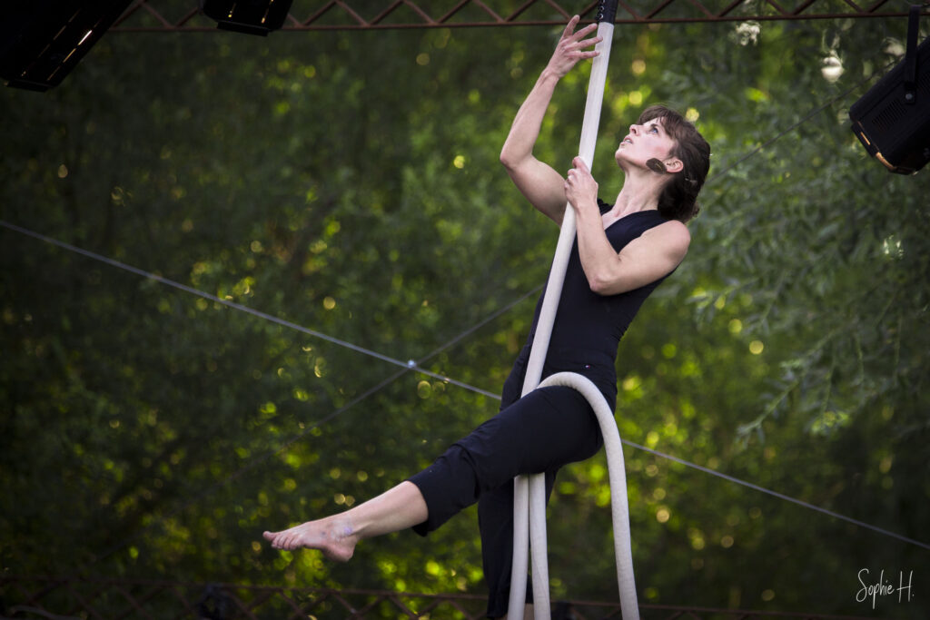 photo spectacle aérien corde