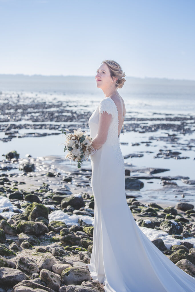 photo mariage mariée plage mer