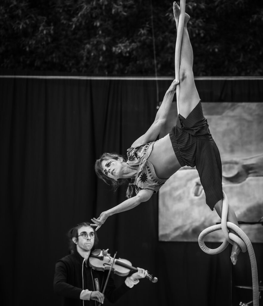photographie spectacle aérien corde violon